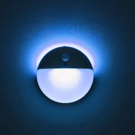 2 Pack Motion Sensor Night Light, 3 Lighting Modes, Battery-Powered Wardrobe Lights, Stick-Anywhere, Stepless Dimming, Azure Nightlight for Stairs, Bathroom, Bedroom, Hallway