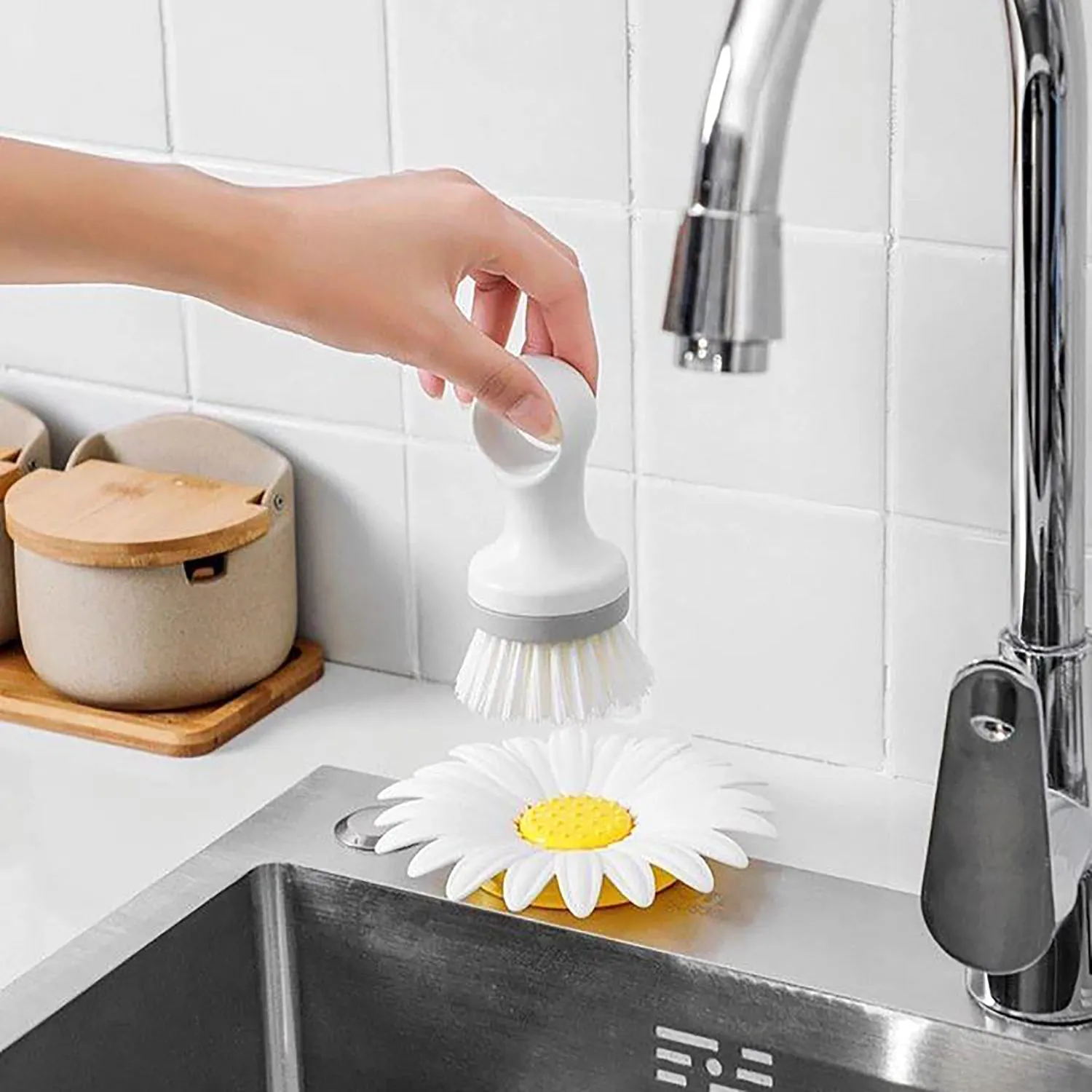 4683 Flower Shape Portable Soap Dish Holder Soap Case