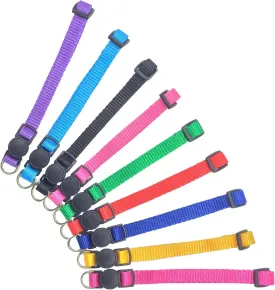 9 Pcs Breakaway Cat Collar Nylon Puppy ID Collars and Adjustable for Pet Dog Whelp
