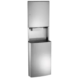 ASI 0469-9 Combination Commercial Paper Towel Dispenser/Waste Receptacle, Wall Mounted, Stainless Steel