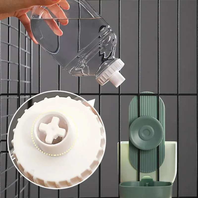 Automatic Pet Dog Bowls Cage Hanging Feeder Pet Dog Water Bottle