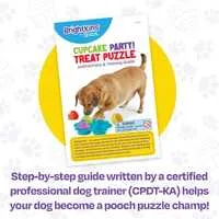 Brightkins Cupcake Party! Interactive Dog Treat Dispensing Toy & Puzzle
