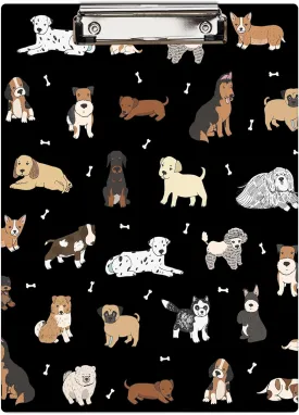 Britimes Clipboard Decorative Office School Hardboard Wood Nursing Clip Board and Pull for Standard A4 Letter Size Cute Bulldog Puppy Dog Pets 12.6" X 8.9"