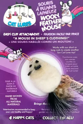 CAT LURES Wooly Feather Mouse 4x1.5x1