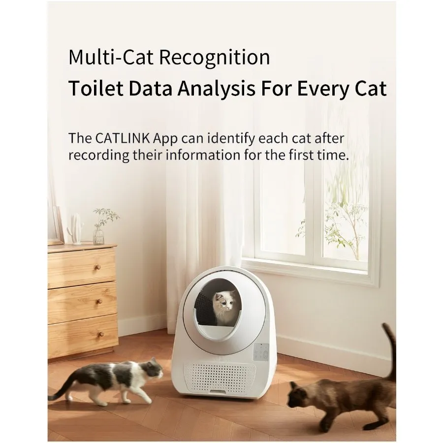 Catlink Scooper Self Clean Smart Cat Litter Box Standard Pro Version White