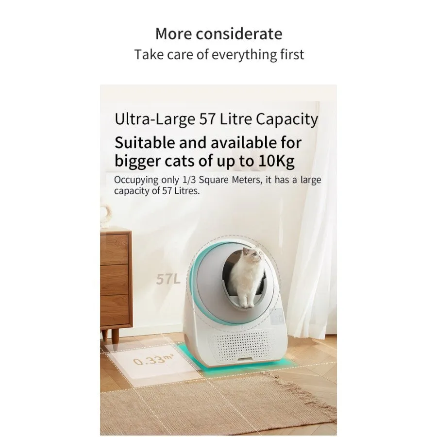Catlink Scooper Self Clean Smart Cat Litter Box Standard Pro Version White