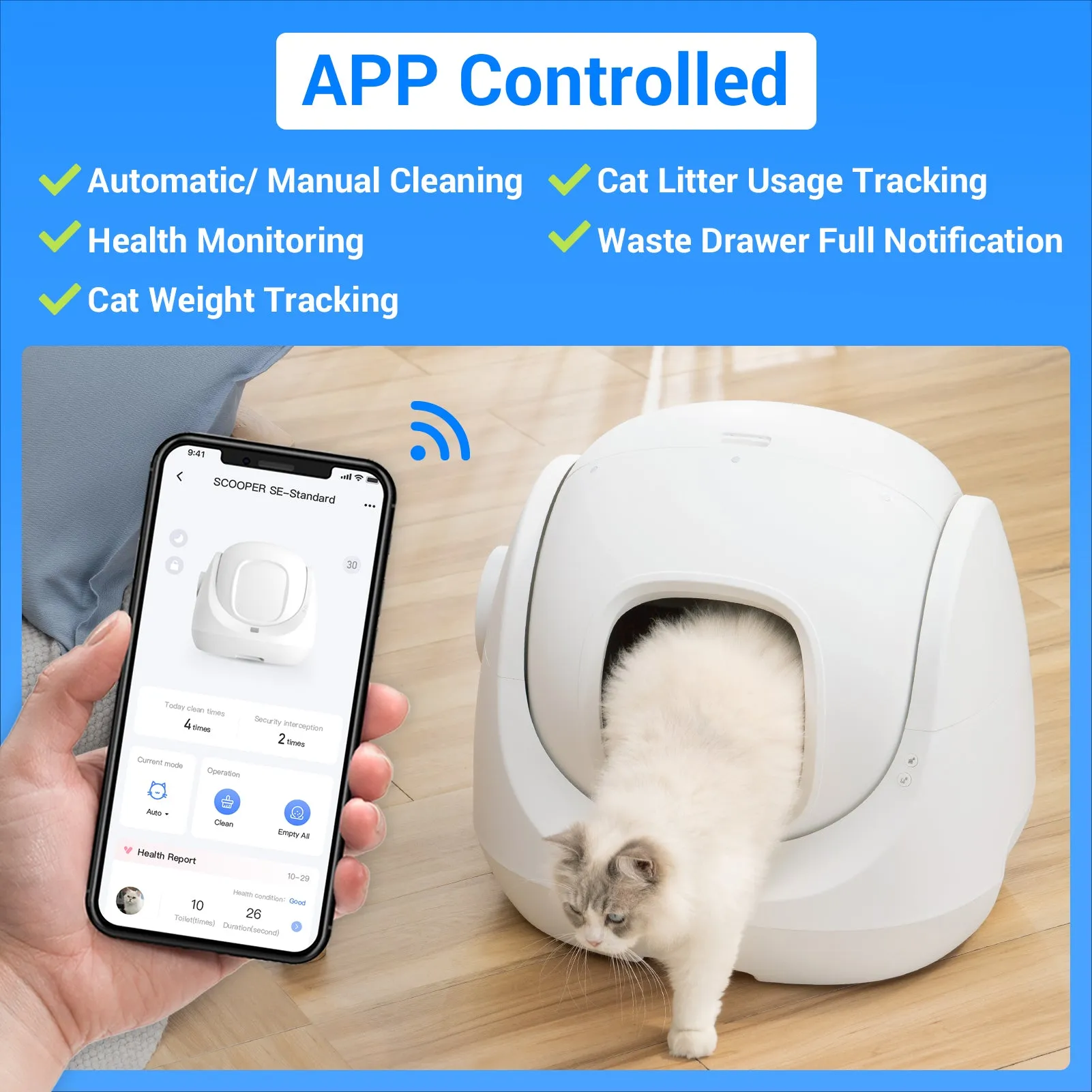 CATLINK Smart Litter Box - Scooper SE Ramp Double Set