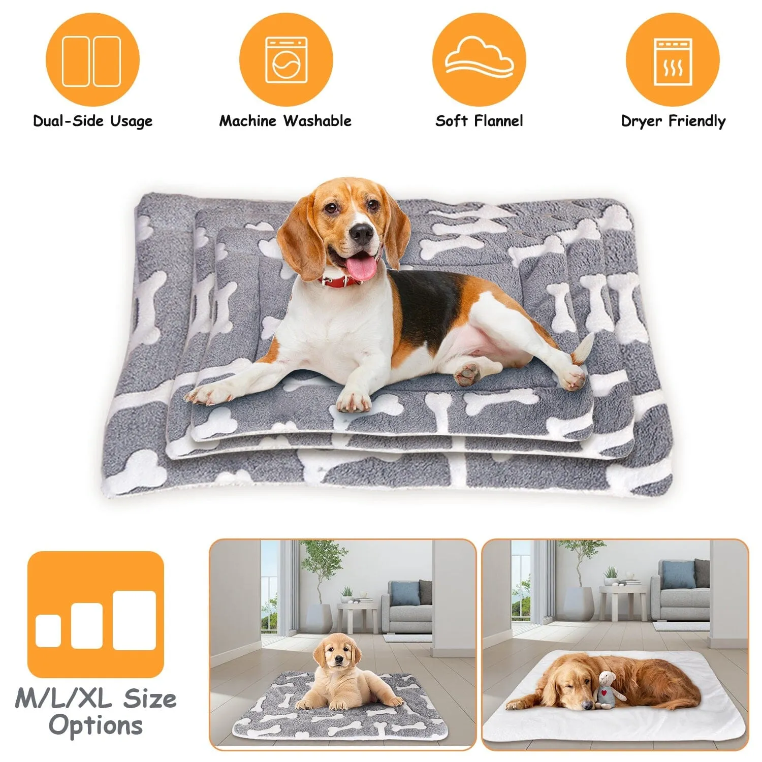 Comfortable Flannel Dog Bed Mat
