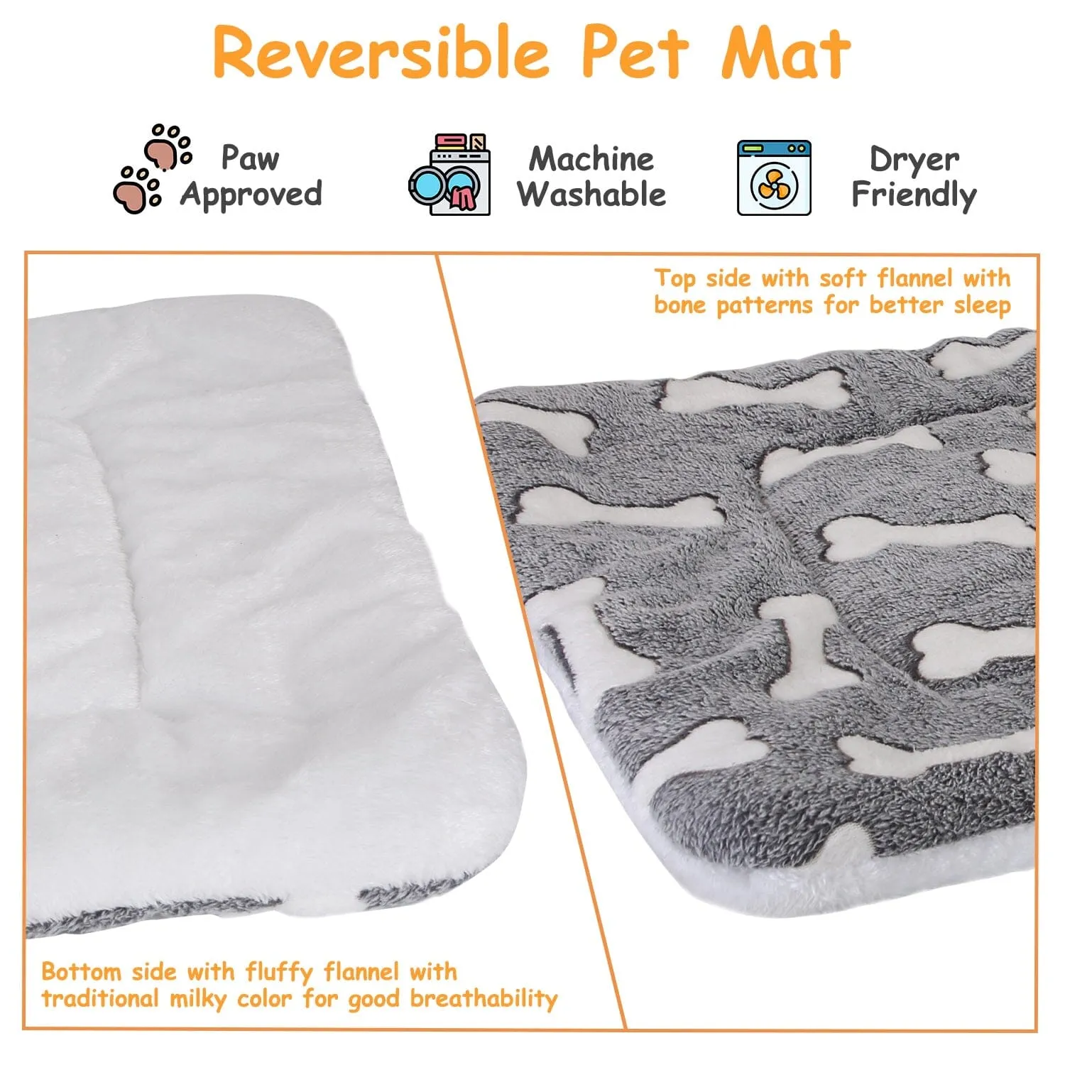 Comfortable Flannel Dog Bed Mat