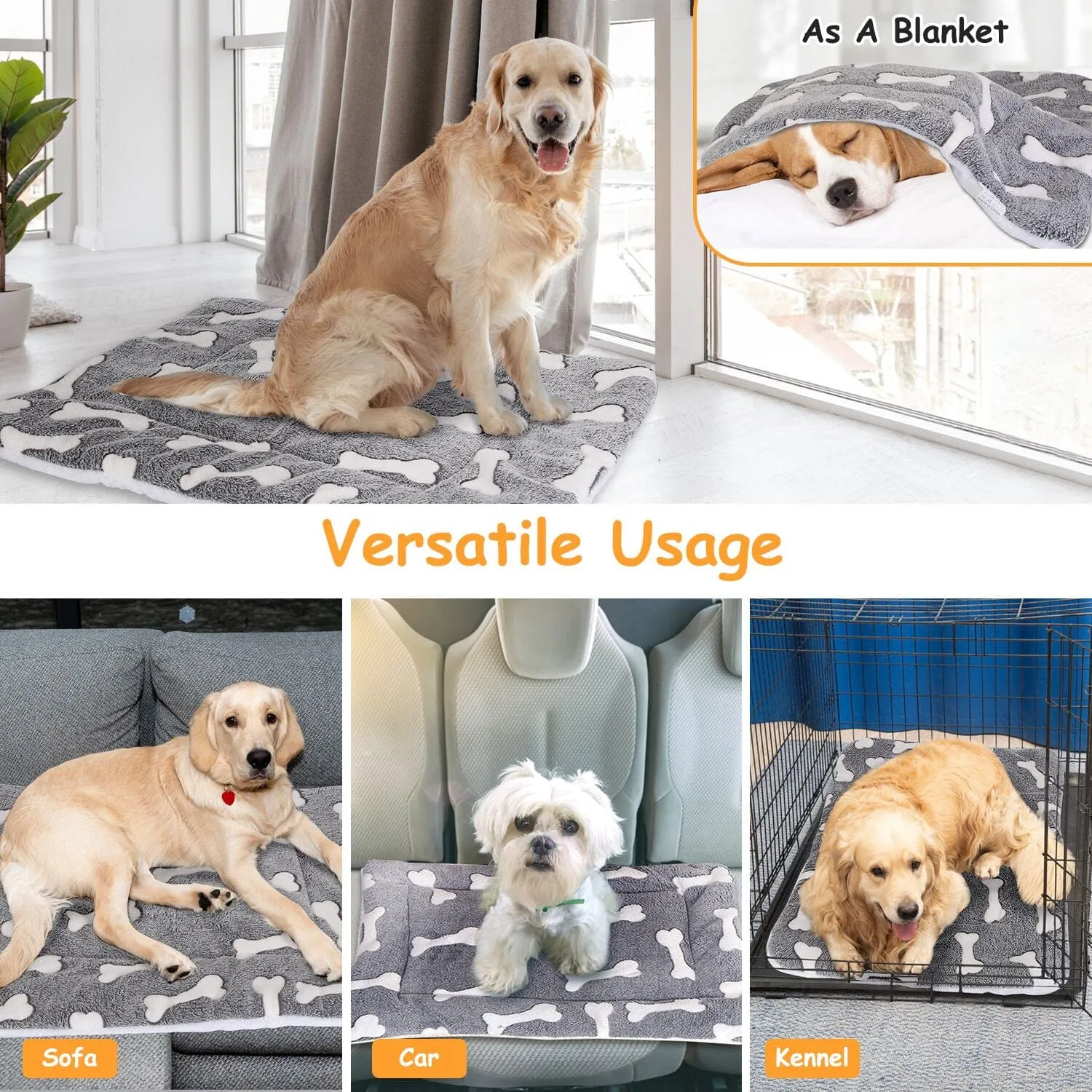 Comfortable Flannel Dog Bed Mat