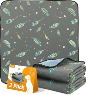 Dog Pee Pads Washable: 2 Pack Reusable Puppy Pads, Reusable Pee Pads Waterproof & Leakproof Puppy Pad, Non-Slip Whelping Pee Pads & Puppy Potty Training Pad for Floor, Playpen,Crate, Couch, 31x36 Inch
