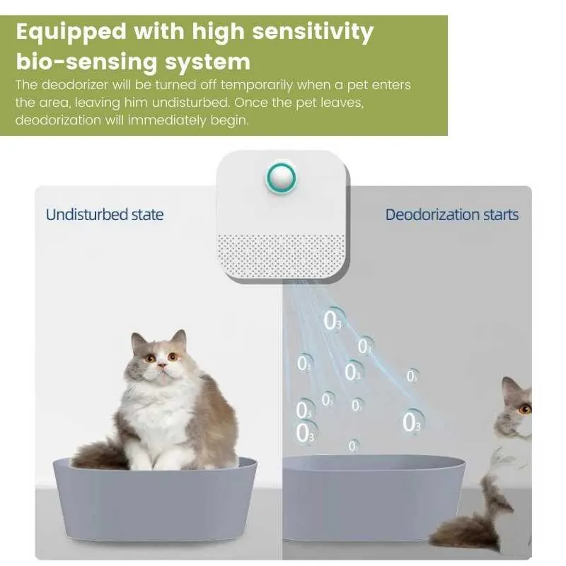 DownyPaws Smart Cat Litter Box Deodorizer & Pet Odor Purifier