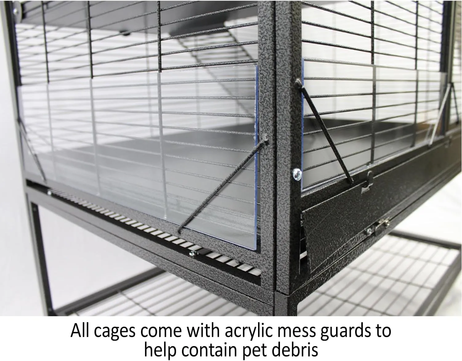 Durable All-Metal Mansion Cage for Chinchillas, Rats, Ferrets, Degus, Prairie Dogs (4-Level)