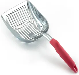 DuraScoop Premium Multicat Cat Litter Scoop | Solid Metal | Litter Box Tray Pan Sifter