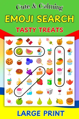 Emoji Word Search Puzzles: Tasty Treats (Emoji Word Search Puzzle Books) Paperback  August 10, 2024