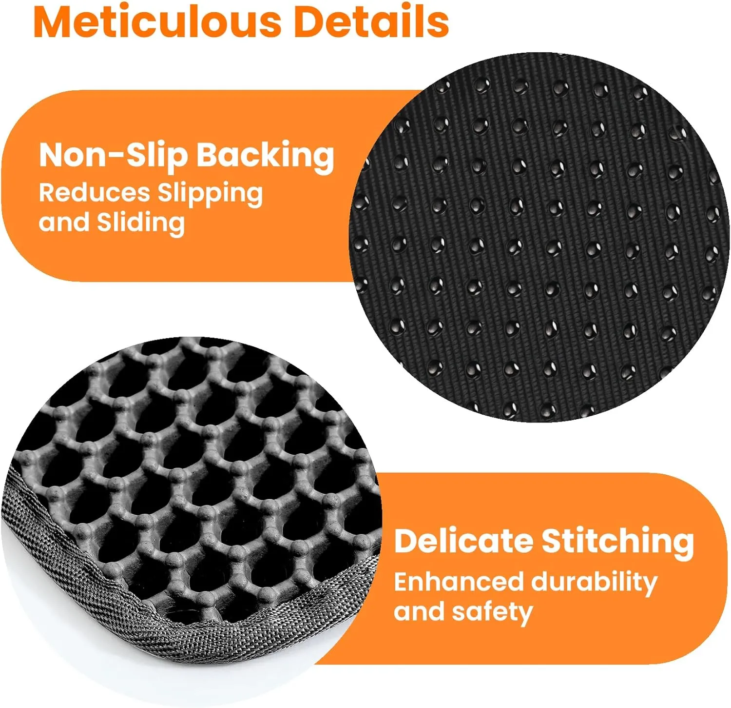 Extra Large Cat Litter Mat, 30x22 Inches Honeycomb Double Layer Cat Litter Trapping Mat, Non Slip Waterproof Urine Proof Large Kitty Litter Box Mat for Floor, Kitten Supplies, XL, Black