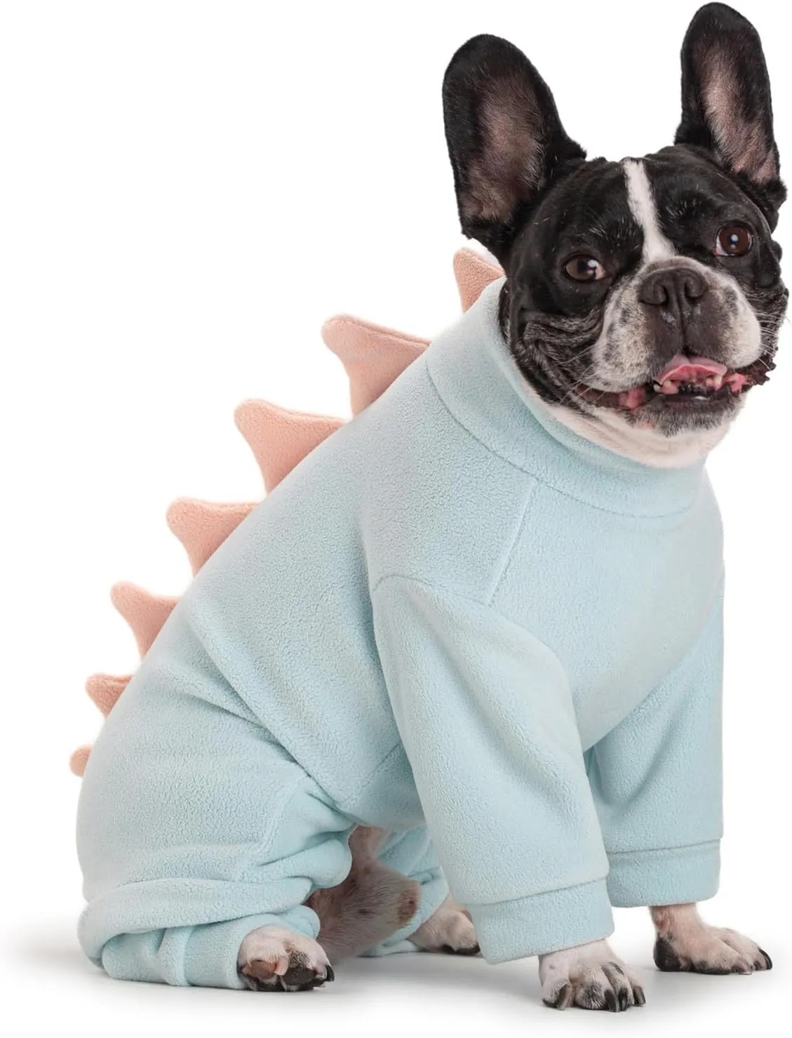 Fleece Dinosaur Dog Pajamas Adorable Puppy Hoodie Cosplay Animal Costume for Small Medium Dog French Bulldog Christmas and Winter Coat