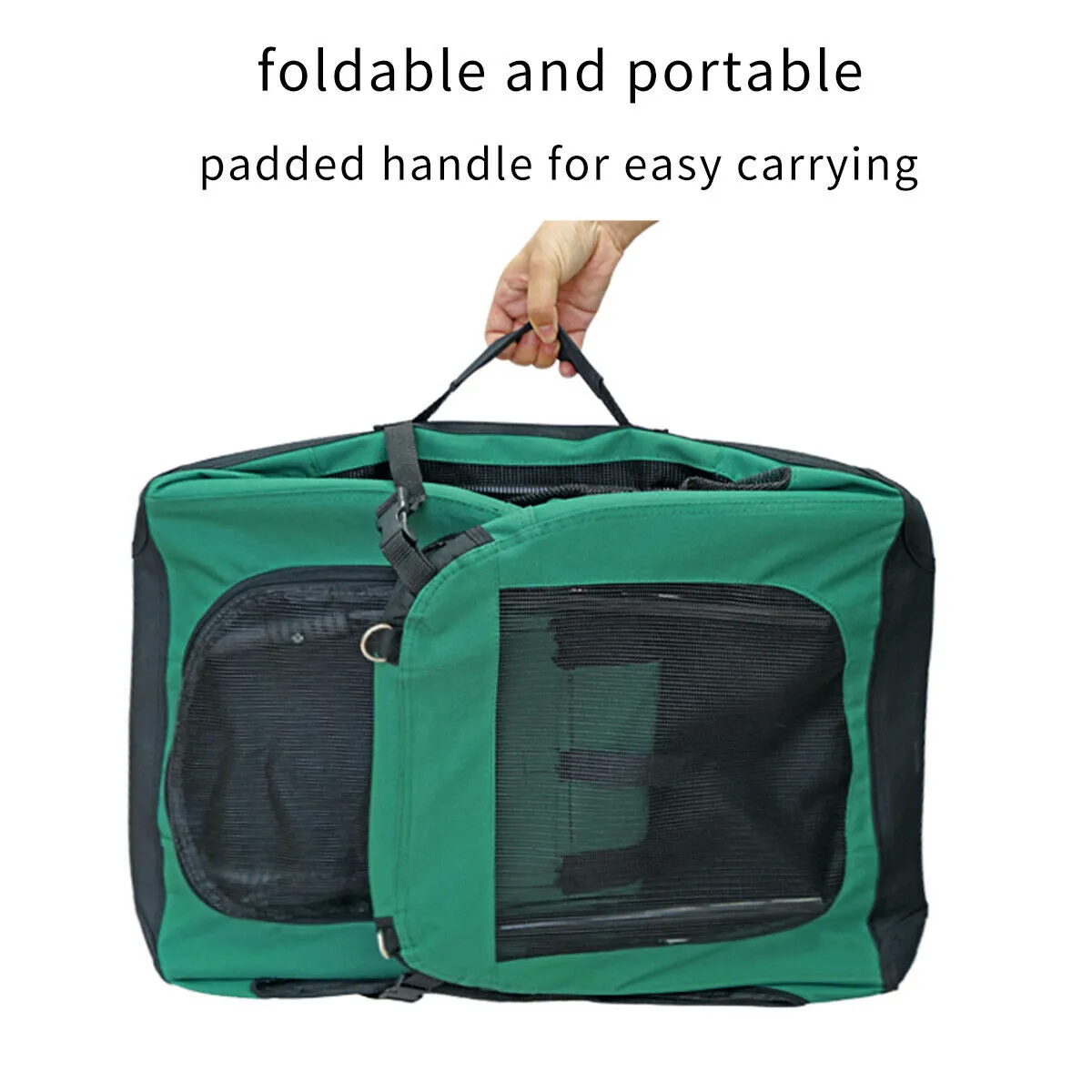 Foldable Pet Carrier Bag Soft Dog Crate Bed Cage Kennel Tent Indoor Outdoor Car