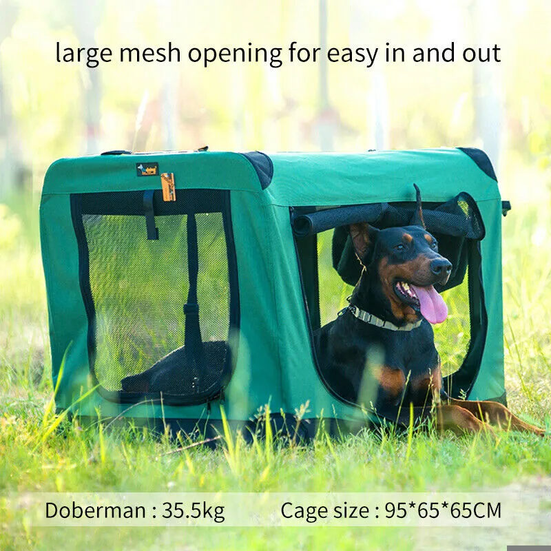 Foldable Pet Carrier Bag Soft Dog Crate Bed Cage Kennel Tent Indoor Outdoor Car