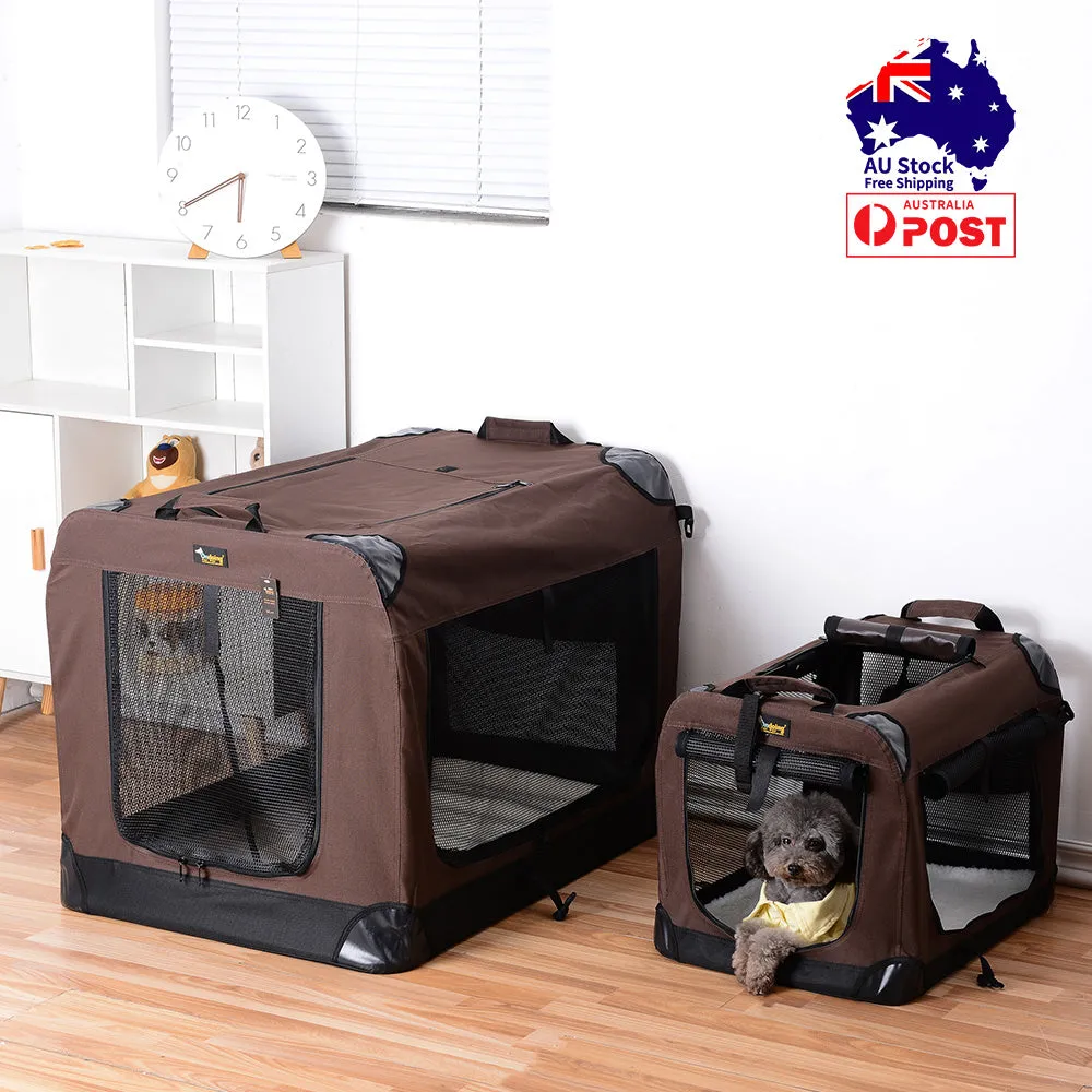 Foldable Pet Carrier Bag Soft Dog Crate Bed Cage Kennel Tent Indoor Outdoor Car