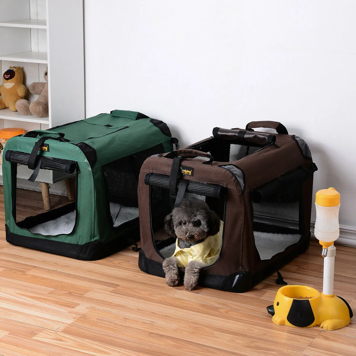 Foldable Pet Carrier Bag Soft Dog Crate Bed Cage Kennel Tent Indoor Outdoor Car