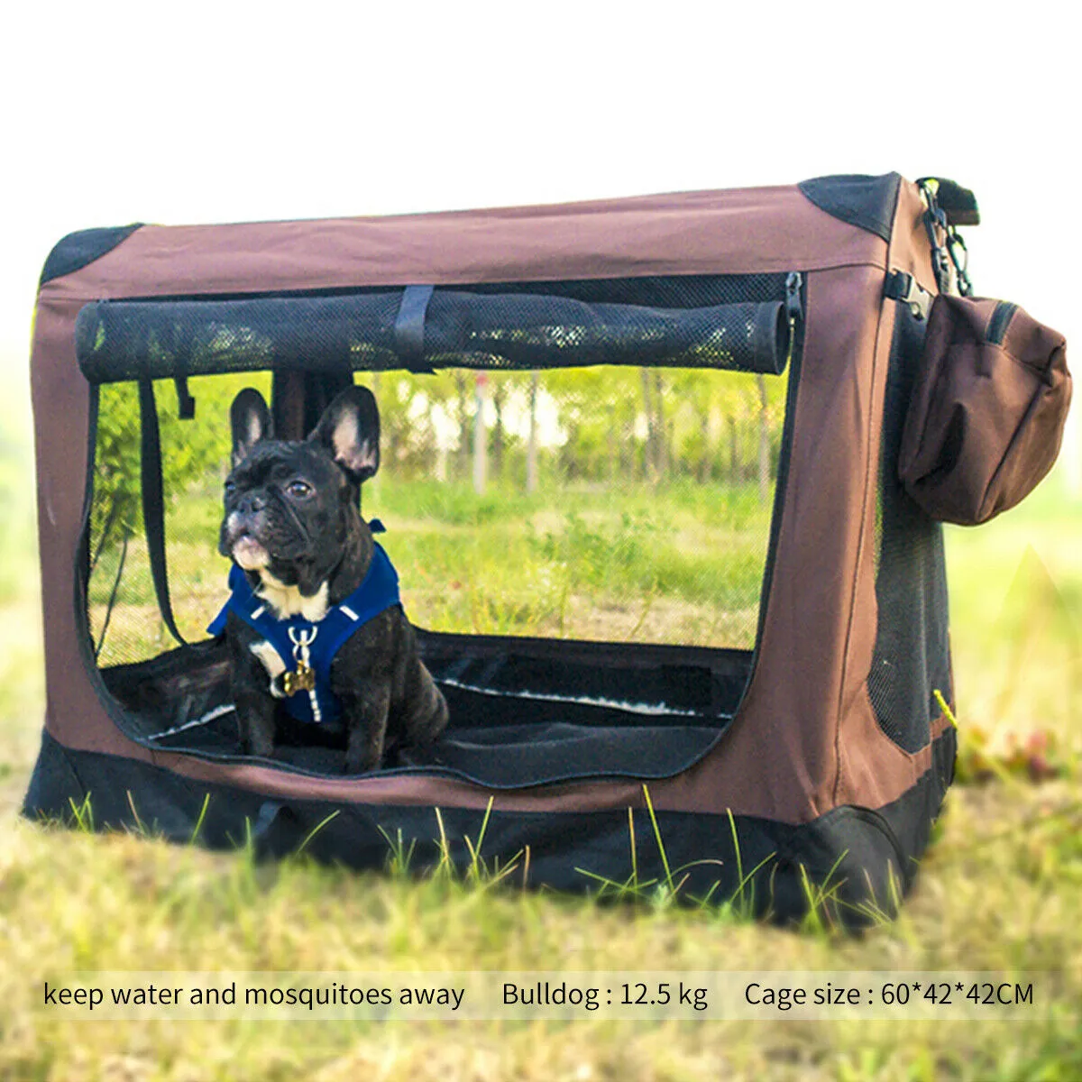 Foldable Pet Carrier Bag Soft Dog Crate Bed Cage Kennel Tent Indoor Outdoor Car