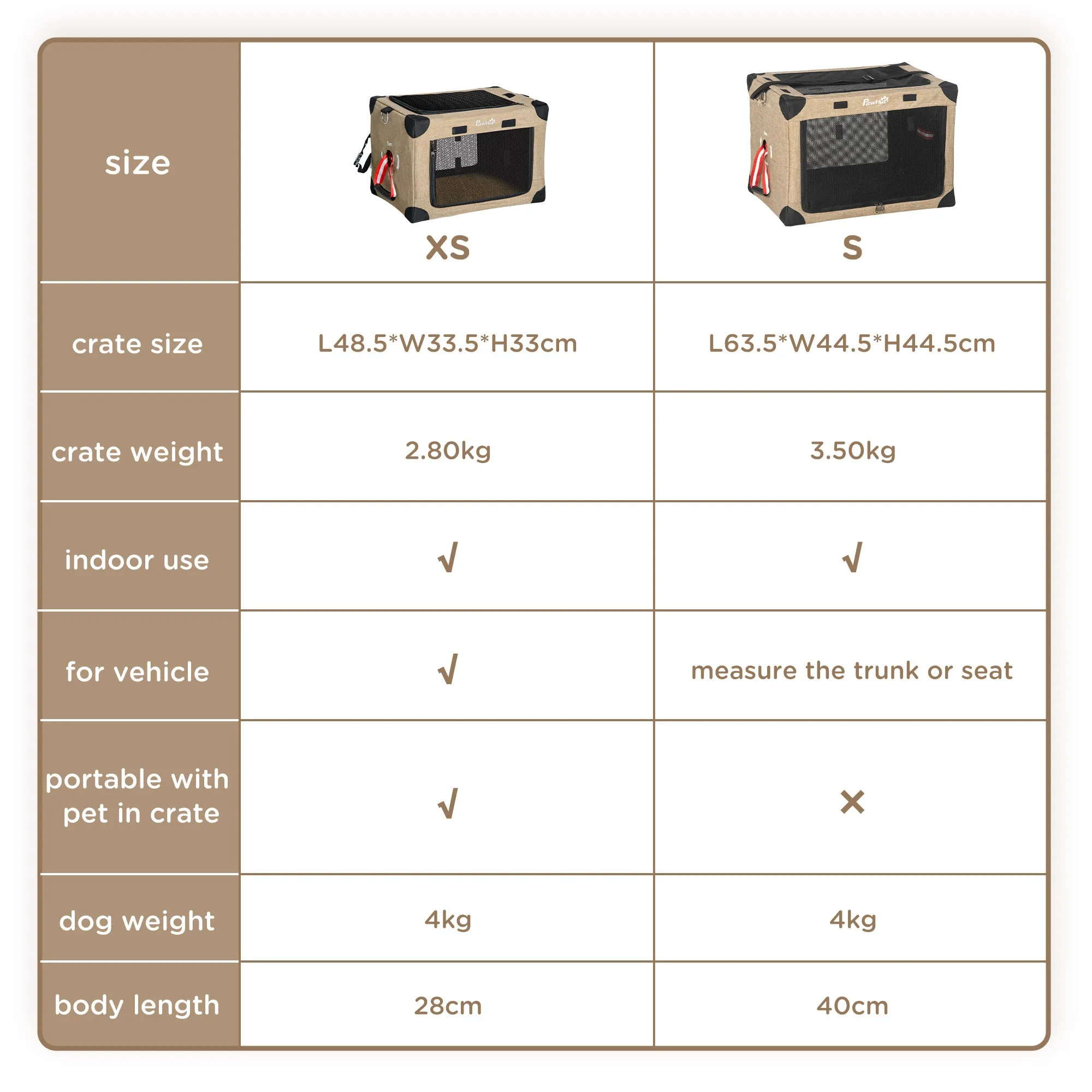 Foldable Pet Carrier, with Cushion, for Small Dogs and Cats