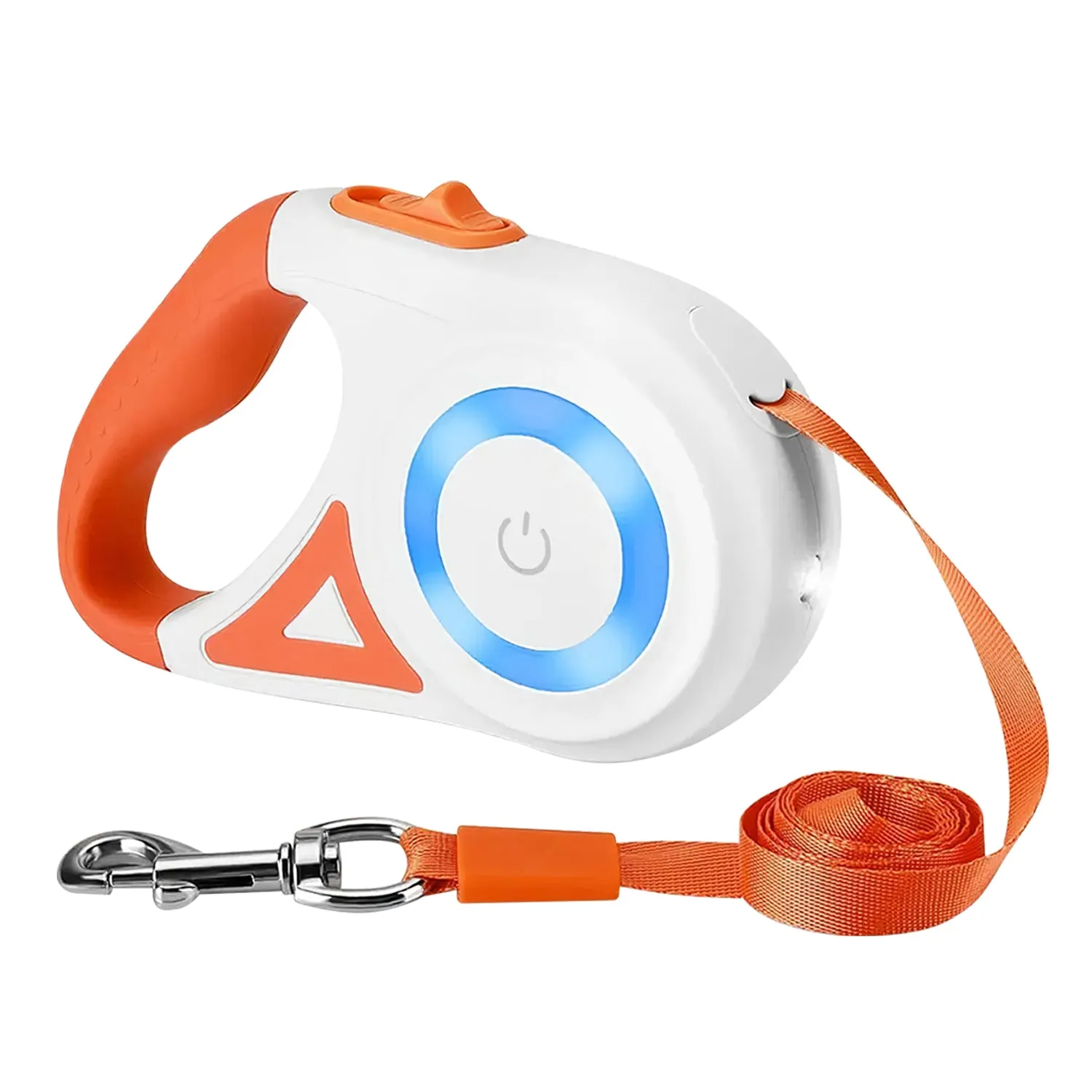 Fresh Fab Finds 16FT Retractable Dog Leash Extendable Pet Leash Dog Walking Leash with Flashlight RGB Light 2 Rolls of Waste Bags Dispenser Fit for 66-110lbs
