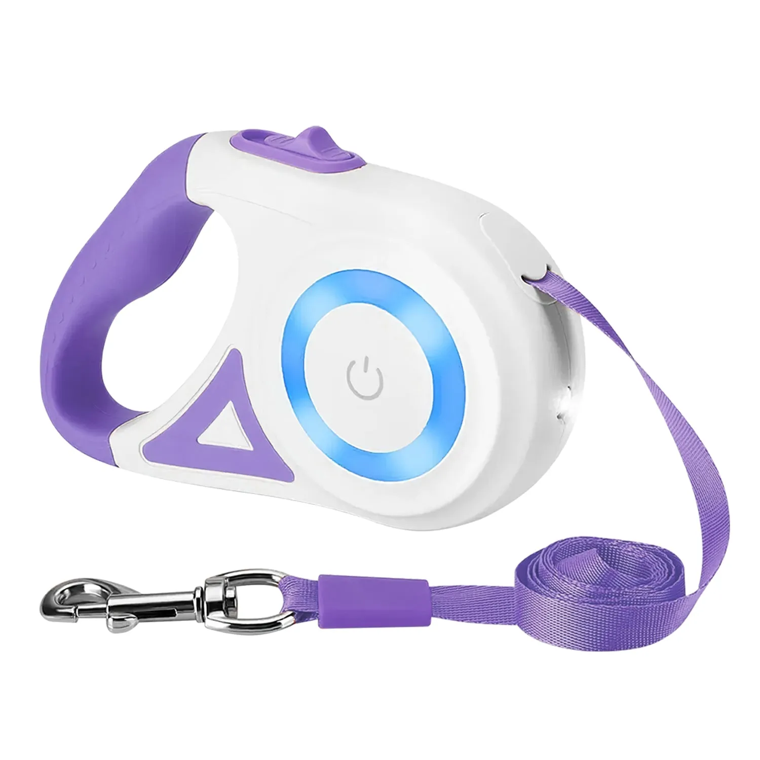 Fresh Fab Finds 16FT Retractable Dog Leash Extendable Pet Leash Dog Walking Leash with Flashlight RGB Light 2 Rolls of Waste Bags Dispenser Fit for 66-110lbs