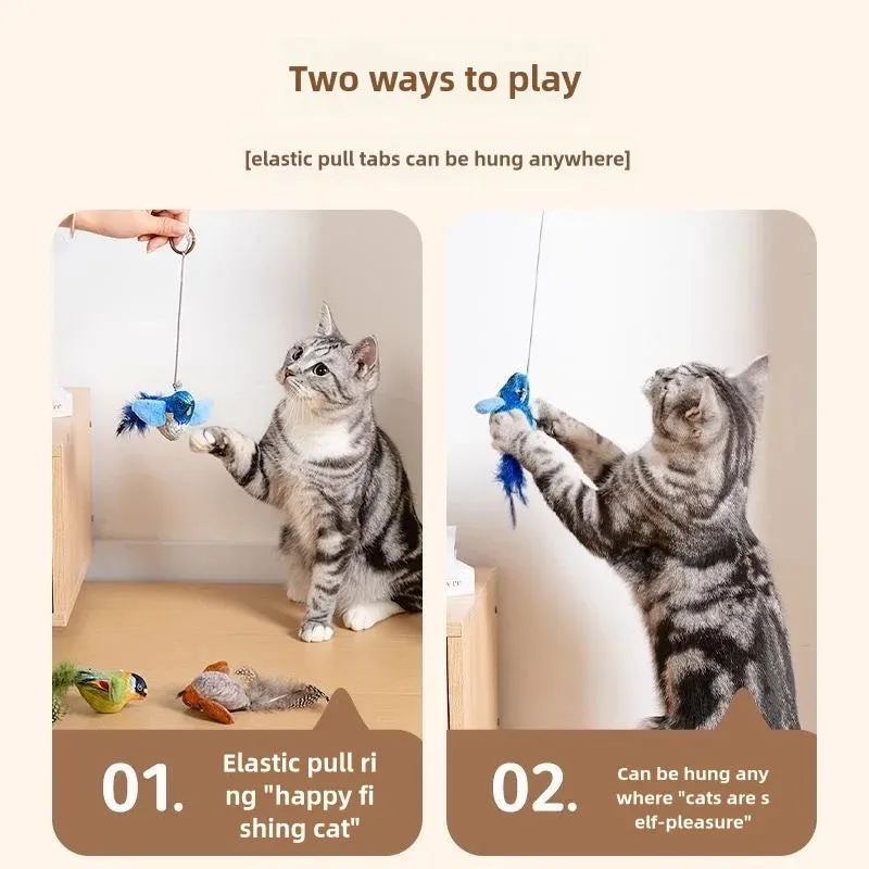 Furprize! Interactive Chirping Bird Feather Cat Toy