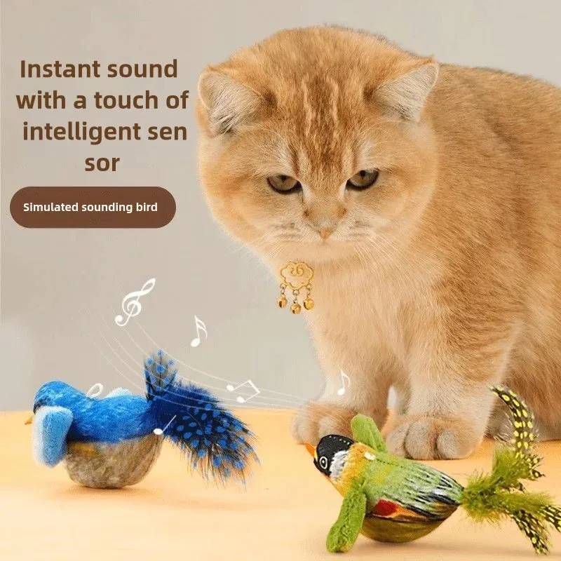 Furprize! Interactive Chirping Bird Feather Cat Toy