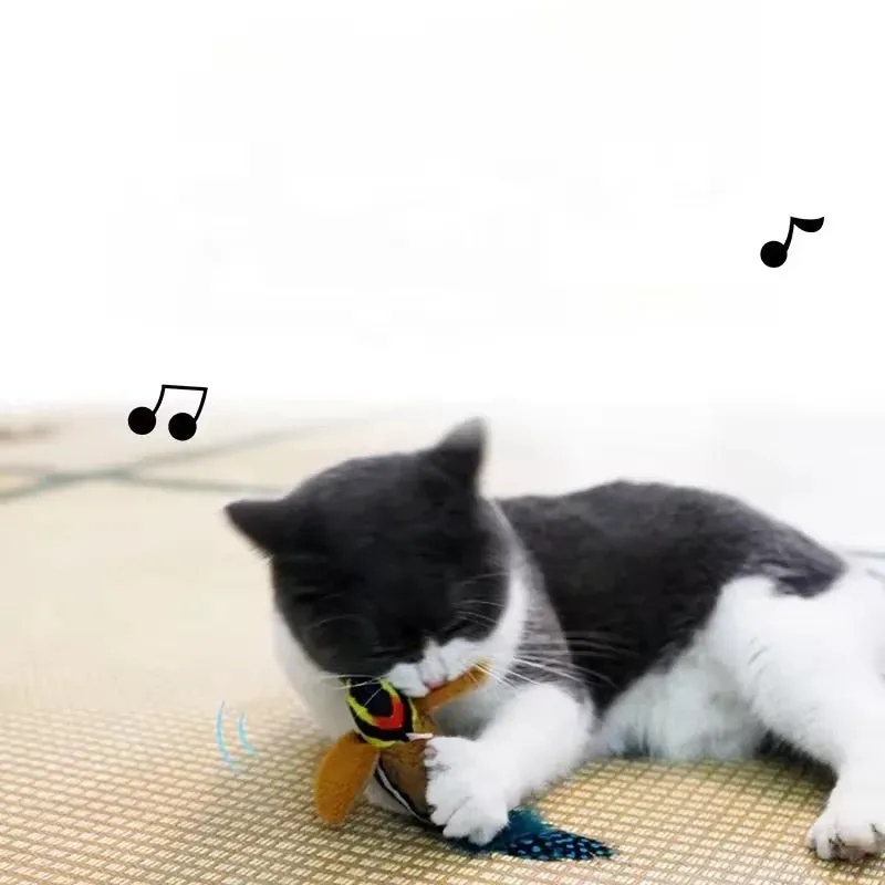 Furprize! Interactive Chirping Bird Feather Cat Toy