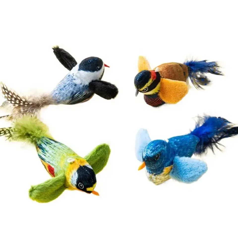 Furprize! Interactive Chirping Bird Feather Cat Toy