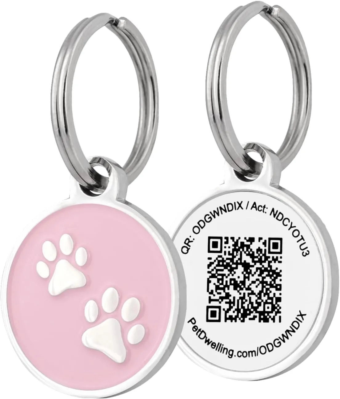 Gem Series QR Code Pet ID Tag for Dogs & Cats  Instant Pet Profile Access, Scan Email Alerts & Location Notifications  Perfect for Small to Medium Pets