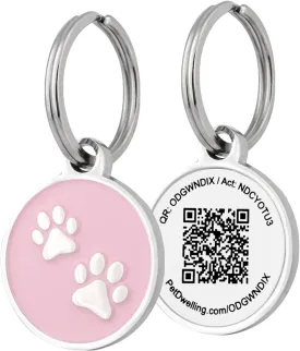 Gem Series QR Code Pet ID Tag for Dogs & Cats  Instant Pet Profile Access, Scan Email Alerts & Location Notifications  Perfect for Small to Medium Pets