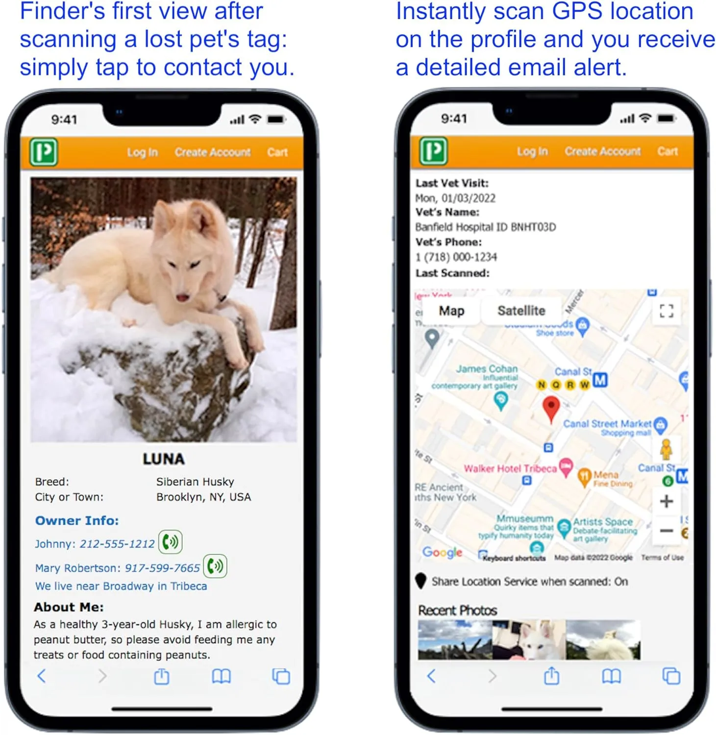 Gem Series QR Code Pet ID Tag for Dogs & Cats  Instant Pet Profile Access, Scan Email Alerts & Location Notifications  Perfect for Small to Medium Pets