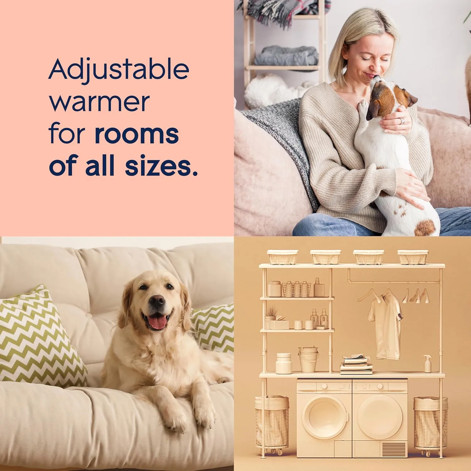 Glade PlugIns Refills Air Freshener Starter Kit, Pet Fresh Scent, Scented and Essential Oils for Home and Bathroom, 0.67 Fl Oz, 1 Warmer   2 Refills