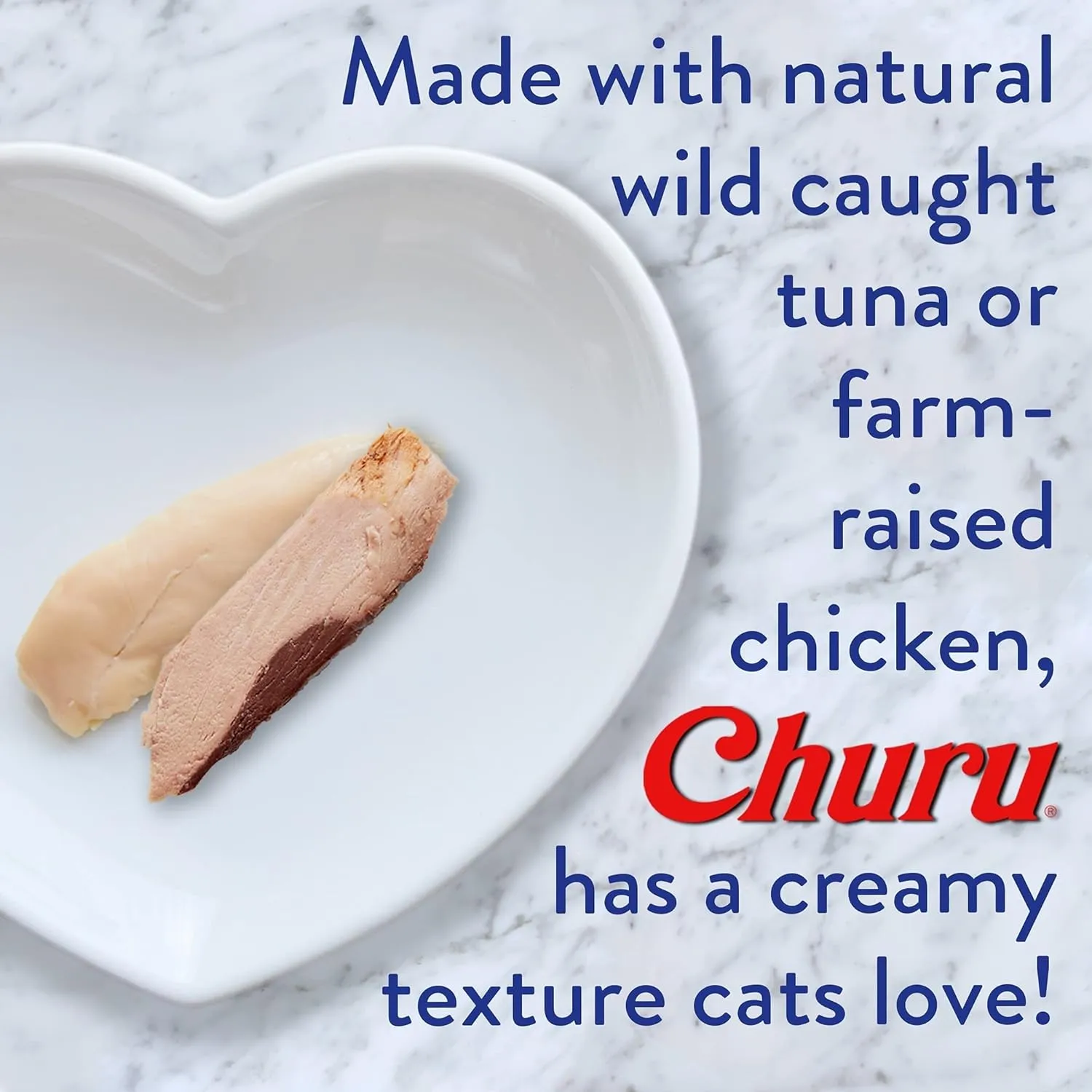 INABA Churu Cat Treats, Grain-Free, Lickable, Squeezable Creamy Pure Cat Treat/Topper with Vitamin E & Taurine, 0.5 Ounces Each Tube, 4 Tubes, Tuna with Salmon Recipe