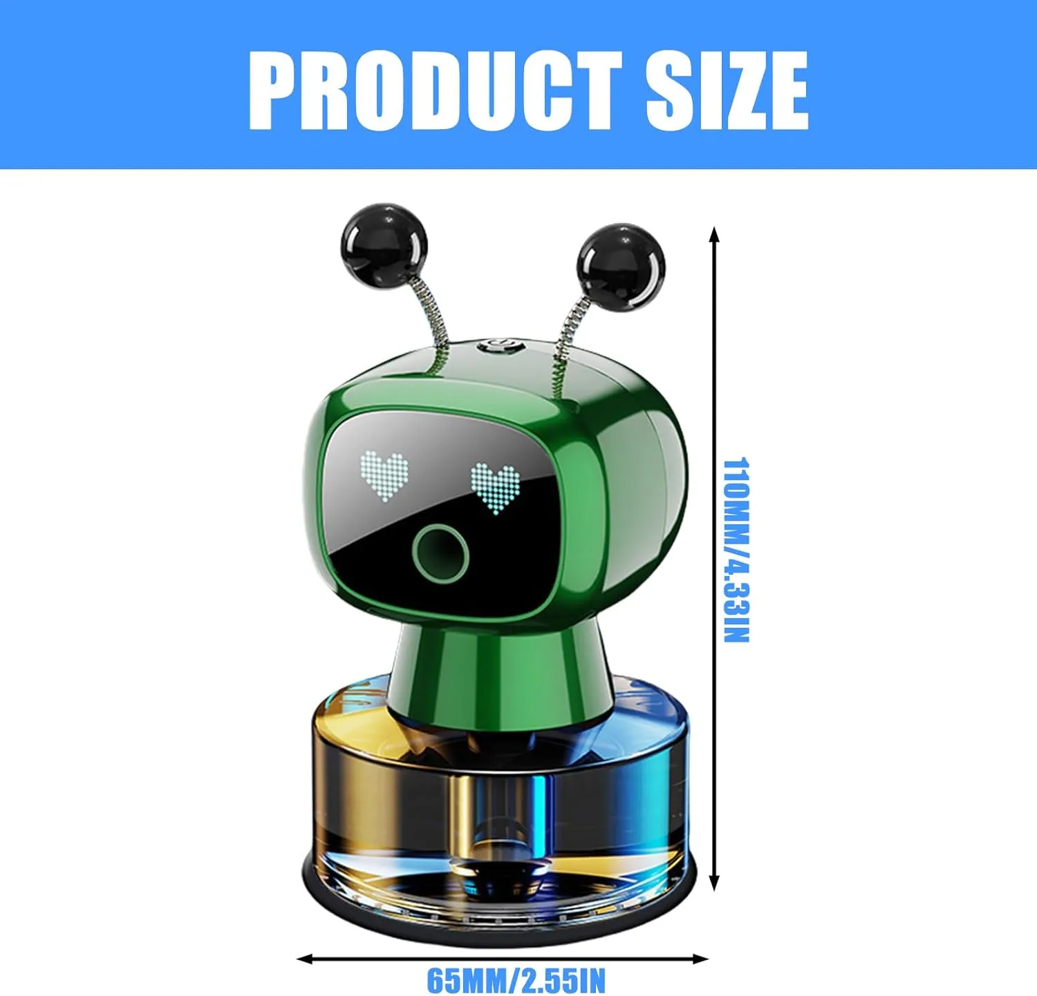Intelligent Automotive Freshener Diffuser With Automatic Scent Release 30 Day Battery Life For Daily Commute Or Travel