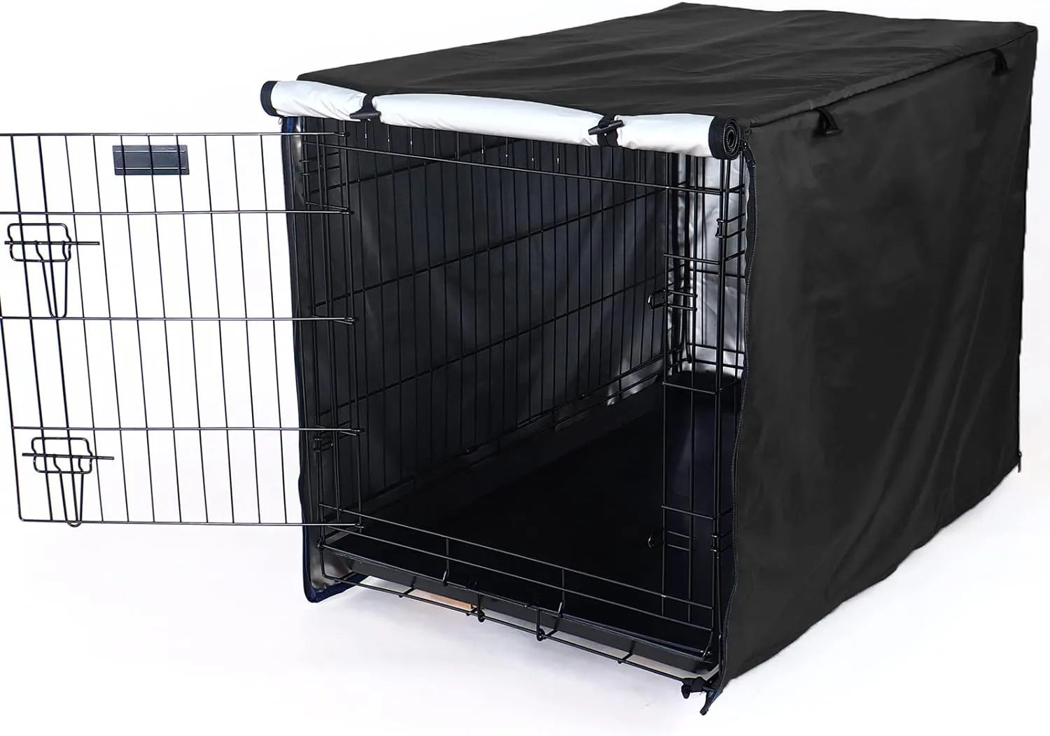 kefit Dog Crate Cover 36 inch, Kennel Cover for Dog Cage, Black