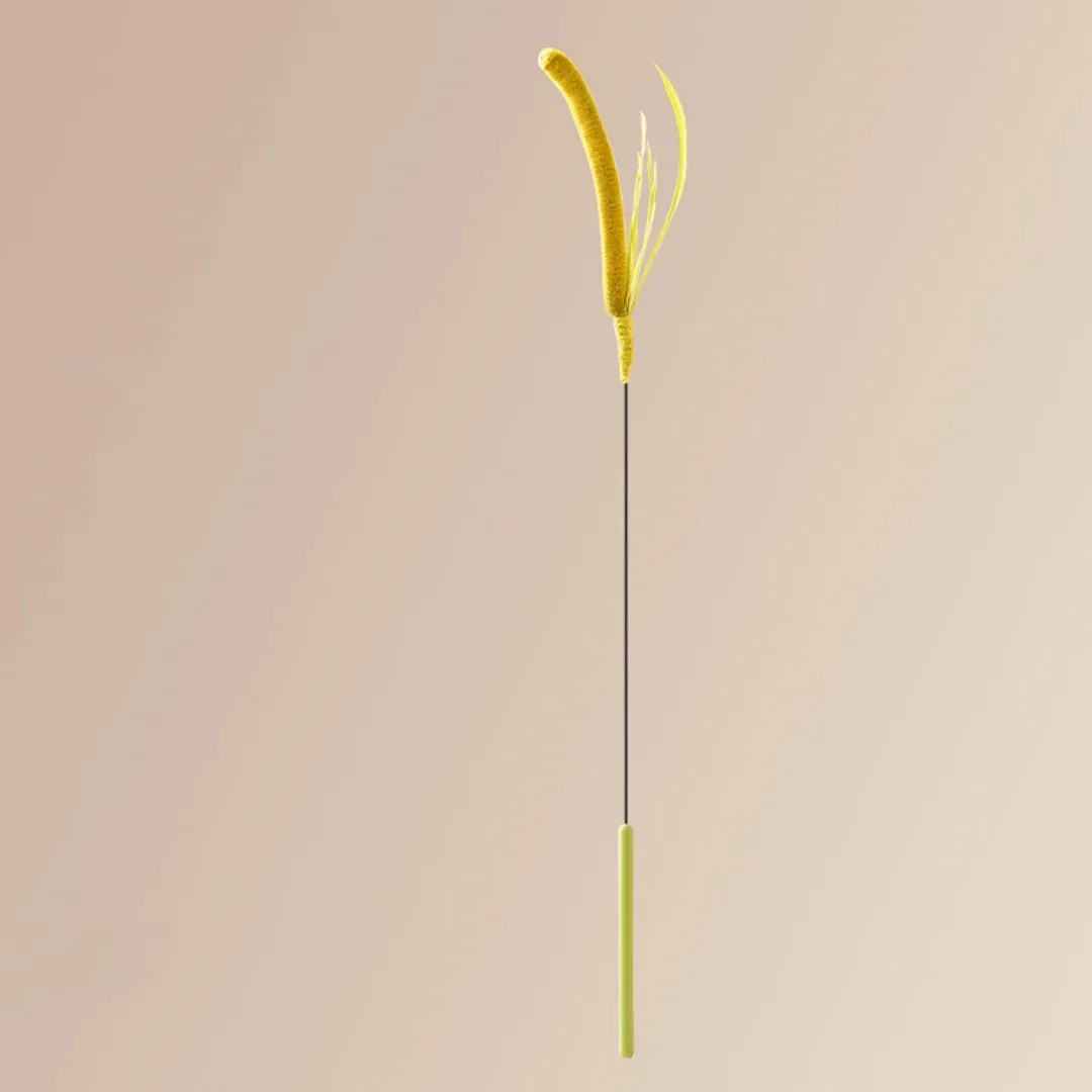 Kimpets Long Pole Feather Teaser Toy for Cats