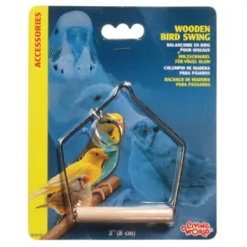 Living World Wooden Bird Swing - Small - 7.5 x 10 cm (3in x 4in in)