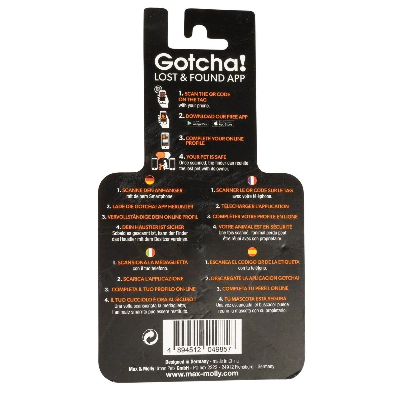 Max & Molly GOTCHA Tag