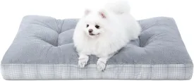 MIHIKK Washable M Dog Bed for Medium Dogs with Anti-Slip Bottom & Durable Zipper, Premium Foam Pet Pad for Crate for Large Medium Small Sized Puppies, 29" x 21" Gray