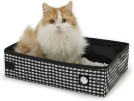 Necoichi Portable Stress Free Cage Carrier and Litter Box, Indoor & Outdoor, Travel (Black, Litter Box)