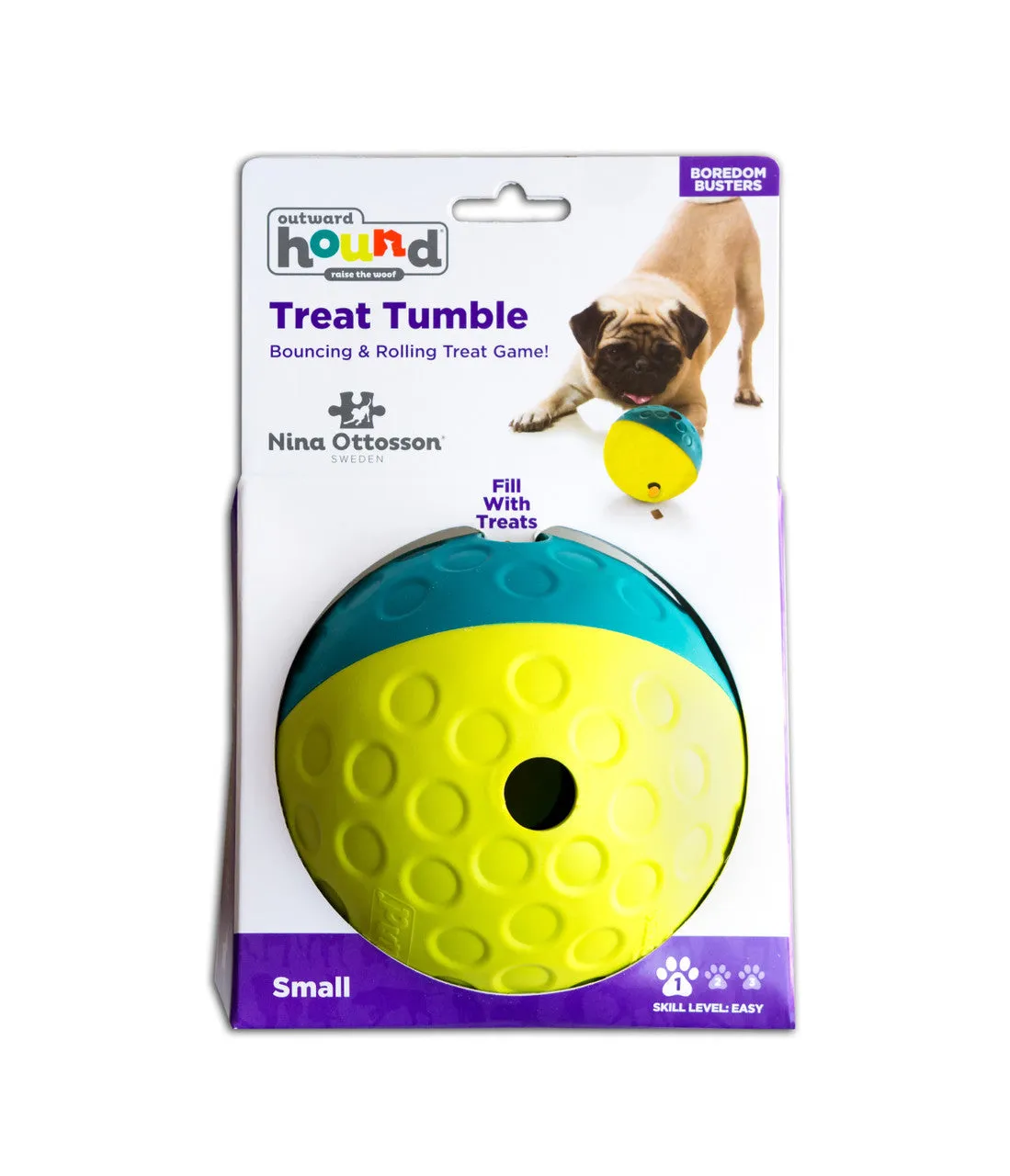 Nina Ottosson Treat Tumble Dog Toy Blue/Yellow