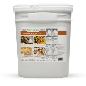 Nutristore Emergency Buckets | Premium Freeze-Dried Meats | 25-Year Shelf Life | Made in USA | Emergency Survival Food Supply | 60 Large Servings