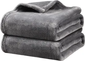 Onarway Dog Blanket Washable for Bed: 2 Packs Dog Blankets 40x47 - Fluffy Soft Large Throw for Cat Puppy Kitten Dogs - Fleece Pet Blankets for Crate Couch Car and Indoor - Grey