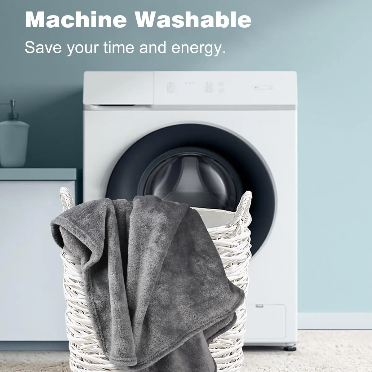 Onarway Dog Blanket Washable for Bed: 2 Packs Dog Blankets 40x47 - Fluffy Soft Large Throw for Cat Puppy Kitten Dogs - Fleece Pet Blankets for Crate Couch Car and Indoor - Grey