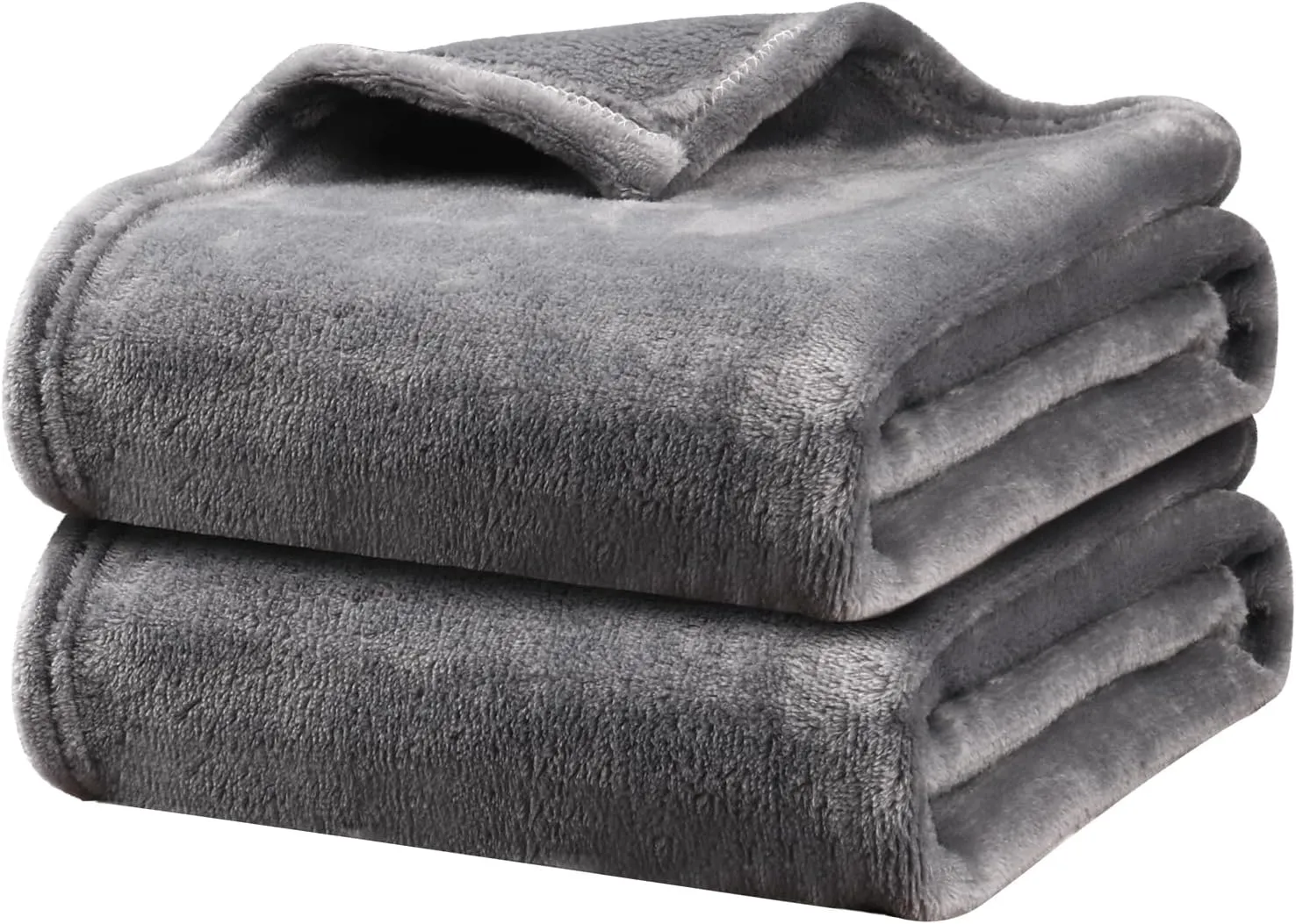 Onarway Dog Blanket Washable for Bed: 2 Packs Dog Blankets 40x47 - Fluffy Soft Large Throw for Cat Puppy Kitten Dogs - Fleece Pet Blankets for Crate Couch Car and Indoor - Grey